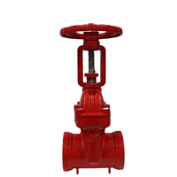 Válvula de Compuerta de Hierro Dúctil Ranurada con Asiento Resiliente DN50-DN400 PN16 con Vástago Ascendente para Tuberías de Agua, Petróleo y Aguas Residuales