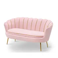 Nhà Máy Tùy Chỉnh Vàng Hồng Trim Morden Luxury Velvet Vải Lounge Recliner 2 Hoặc 3 Chỗ Ngồi Couch Phòng Khách Sofa