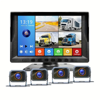 Fonction de lien de miroir d'aide inverse Lecteur multimédia 10.1 pouces avec moniteur d'enregistreur d'écran IPS 4CH avec caméra 4PCS AHD 1080P