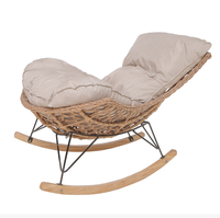 Chaise longue inclinable moderne en rotin pour adultes, idéale pour la sieste à la maison, dans le salon, sur le balcon ou dans la cour.