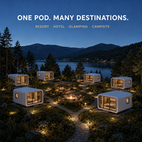 Cabane mobile clé en main de type Apple Pod avec vitres panoramiques pour camping, Airbnb, parc paysager, hébergement