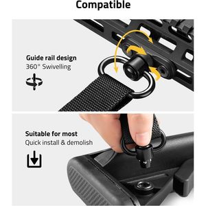 Correa de dos puntos ajustable de 63 pulgadas con eslabones giratorios de 360 grados y almohadilla extraíble para caza y tiro. - Product Image 5