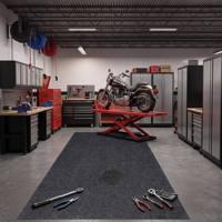 Tapis de garage en feutre de 2 à 6 mm avec dos antidérapant - Tapis absorbant les gouttes d'huile pour la protection du sol du garage