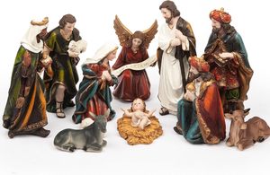 Juego de Natividad de Navidad, 11 Uds., figuras de Natividad, juego de 8 pulgadas, estado de resina para exhibición de decoración navideña - Product Image 2