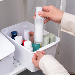 Plastic <b>Storage</b> Box With Lid Wheels <b>Stackable</b> Dustproof Organizer <b>Container</b> Odor-Free Large Capacity <b>Storage</b> Bin For Clothes Toy - Product Image 6