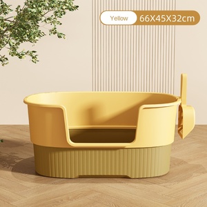 Super grande toilette semi-fermée en plastique durable <span class=keywords><strong>pour</strong></span> <span class=keywords><strong>chat</strong></span> belle litière anti-sable <span class=keywords><strong>pour</strong></span> <span class=keywords><strong>chat</strong></span> fournitures <span class=keywords><strong>de</strong></span> nettoyage multi-<span class=keywords><strong>chat</strong></span> - Product Image 6