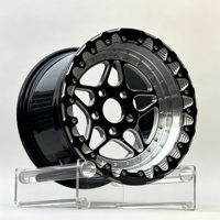 Jante forgée de luxe 15x10 à profil profond concave avec beadlock, 5x120 5x130 5x112, en alliage forgé pour voiture de course, compatible BMW Audi Benz