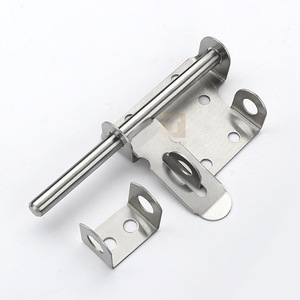 Stainless Steel Door Bolt 2 Inch And 8 Inch Solid Left Right Latch With Lock Plate For Door Security - Product Image 2