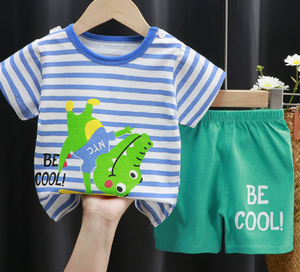 Prezzo di liquidazione ragazzi 1-4 anni Set manica corta in cotone estate vestiti per bambini estate due pezzi <span class=keywords><strong>abbigliamento</strong></span> <span class=keywords><strong>sportivo</strong></span> per bambini - Product Image 3