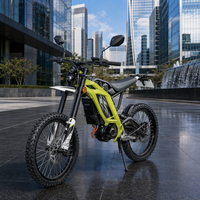 Moto tout-terrain électrique ZONSEN EX2 72V 4000W à moteur central, batterie 74V 32Ah, robuste, avec plaque de protection