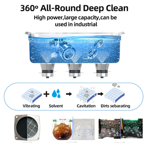 جهاز تنظيف بالموجات فوق الصوتية من جرانبو للاستخدام المنزلي، بقوة 600 واط وسعة 30 لتر، تردد 40 كيلوهرتز، آلة غسيل بالموجات فوق الصوتية مع الأشعة فوق البنفسجية - Product Image 5