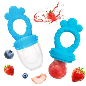 Sucette mangeoire pour bébé avec 3 jouets de dentition en silicone pour bébés tétine mangeoire pour fruits frais