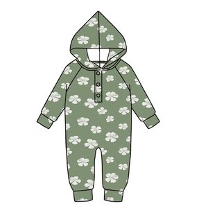 D-Fb-2 Mono con Capucha y Cremallera Personalizado con Botones, Primavera, 230g, Algodón/Bambú, Pijama para Bebés - Product Image 4