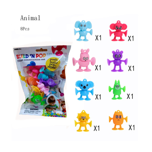Heißer Verkauf Sensory STEM Kits Sauger Spielzeug Kinder Grab Snap Bausteine Pop Silikon Diy Mini Tier Spielzeug Lernspiel zeug Sensory - Product Image 2