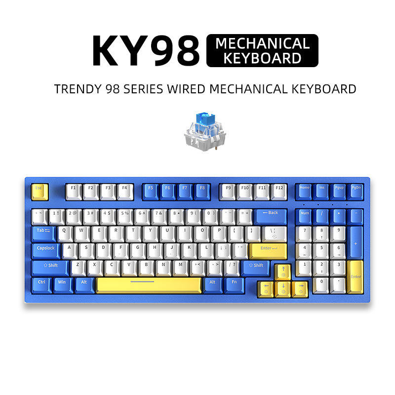 97 Keys/White and Blue [Wired] Mixed Light/Green Axis