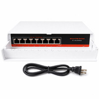 Commutateur PoE Gigabit 8 ports étanche avec protection contre les surcharges, appareil réseau PoE extérieur