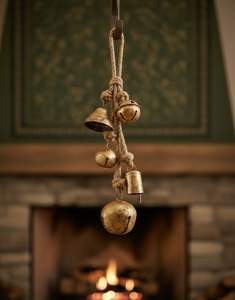 Juego de 5 Pequeños Campanas de Metal Rústicas con Acabado Rústico, Ideales para Decoración Navideña - Product Image 3