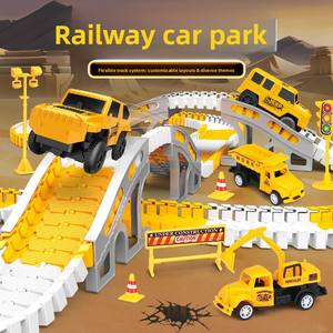 Jouets de piste en plastique flexible, assemblage DIY, voitures électriques sur piste, <span class=keywords><strong>mini</strong></span>-trains, ensembles de pistes, jeux éducatifs, jouets pour garçons, cadeau - Product Image 2