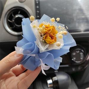 Mini flores secas Gypsophila Bouquet Perfume para coche Aire acondicionado Salida de aire Perfume con flores Ambientador para coche - Product Image 4