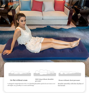 Надувная кровать: высококачественный надувной матрас для путешествий, отдыха на природе и дома, надувной шезлонг-кровать по заводской цене - Product Image 2