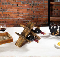 Porte-bouteilles en bois brun moderne, écologique, durable et multifonctionnel, idéal pour la cuisine et la salle à manger – Vente chaude