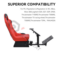 GY036 Support de simulateur de course Chaise de jeu vidéo Cadre de siège de course Cockpit professionnel pour Logitech G27 Thrustmaster T300 T150 RS
