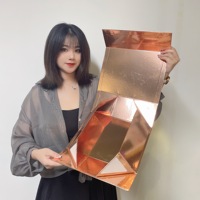 Grande Boîte Cadeau Haute Qualité avec Couvercle et Base Personnalisés pour Robe de Mariée, en Carton Noir, Emballage Supérieur et Inférieur