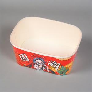 Cuenco de papel cuadrado Kraft con tapa para ensalada, embalaje de comida para llevar, desechable, con impresión personalizable - Product Image 1