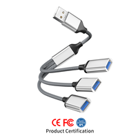 Divisor de Puertos USB, Adaptador OTG USB Macho a USB Hembra, Cable Divisor para Memoria USB
