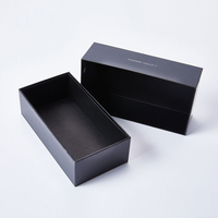 Estuche de Regalo para Teléfono Móvil Vacío, Negro, de Lujo, con Logotipo Personalizado, Materiales Reciclados Biodegradables y Ecológicos, Laminación Mate y Relieve