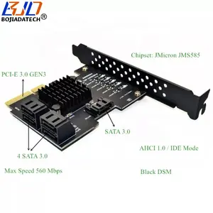 SATA3 PCI-Express Controller 6Gbps 5 SATA 3.0 to PCI-E 3.0 4X Expansion Adapter Card JMS585 Support IPFS Hard Disk Drive HDD