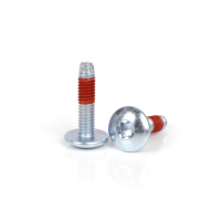 Vis de fixation pré-enduite en acier inoxydable avec patch en nylon rouge anti-desserrage, système de verrouillage de filetage Nylok