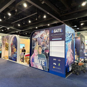 Stand d'exposition modulaire d'angle 20x20 pieds (10x20 pieds) pour salon professionnel Amiee <span class=keywords><strong>Expo</strong></span>, conception personnalisée, montage facile, réutilisable - Product Image 3