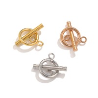 Fermoirs à bascule en acier inoxydable OT, fermoirs en forme de T, attaches, connecteurs d'extrémité IQ pour la fabrication de colliers, bracelets et bijoux en DIY