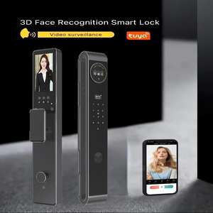 Interphone visuel à reconnaissance faciale/palmique, serrures de porte intelligentes, serrures de sécurité numériques, serrures électroniques à caméra - Product Image 1