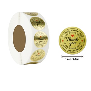 Rollos de Etiquetas Adhesivas Decorativas de Dibujos Animados 'Gracias', Decoraciones para Envolver Regalos Navideños, para Uso Promocional - Product Image 3