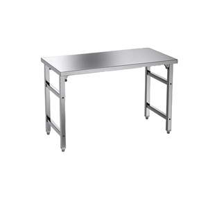 Nouvelle conception <span class=keywords><strong>Table</strong></span> de travail et de préparation en acier inoxydable à deux niveaux pliable pour restaurant, cuisine à domicile, utilisation en extérieur - Product Image 3