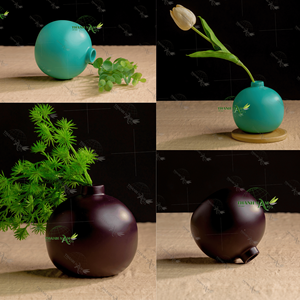 Nuevo diseño, recién llegado, florero de bambú redondo minimalista, decoración, florero de mesa para sala de estar - Product Image 6