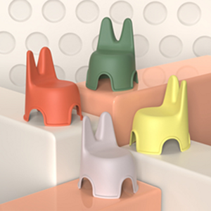 Taburete de plástico con respaldo de dibujos animados para niños, taburete grueso para guardería, cambio de zapatos para el hogar, taburete pequeño - Product Image 1