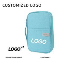 Pochette de voyage pour passeport avec protection RFID, en polyester, élégante et pratique, pour femmes et hommes, organiseur de documents