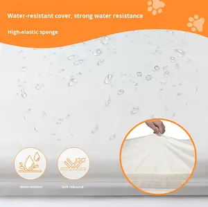 All-Season Universal Car Pet <span class=keywords><strong>Bed</strong></span> Stock Extraíble Lavable Sponge Booster <span class=keywords><strong>Dog</strong></span> Car Seat para invierno - Product Image 5