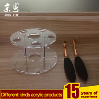 Présentoir Moderne de Luxe Écologique en Acrylique Transparent PMMA Personnalisable, Support Pliable pour Maquillage, Séchoir à Pinceaux Cosmétiques Recyclable