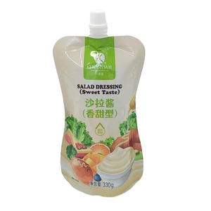 Bolsa de Aluminio de Grado Alimenticio de 330g con Cierre Hermético y Boquilla, para Aceite de Ensalada, Gelatina, Kétchup, Impresión por Grabado - Product Image 1