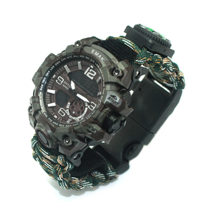 Reloj Táctico de Supervivencia para Senderismo con Brújula, Silbato y Encendedor, Multifuncional y Personalizable con Logotipo DFS10 - Product Image 3