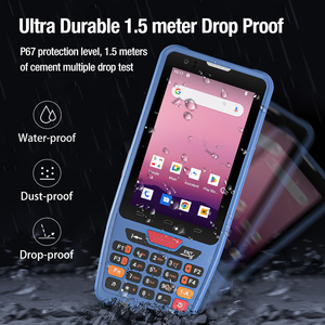 Cầm tay PDA 4G 4.0 inch <span class=keywords><strong>IP67</strong></span> công nghiệp không thấm nước <span class=keywords><strong>Android</strong></span> 12 gồ ghề cầm tay PDA 1D 2D Laser máy quét mã vạch - Product Image 5