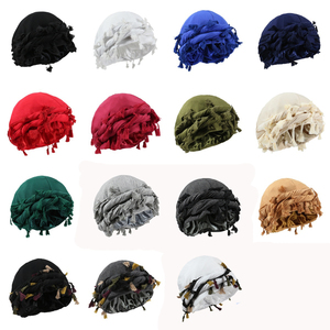HZM-23207 Turbante Foderato in Raso per <span class=keywords><strong>Uomo</strong></span>, Copricapo Pre-Annodato in Seta per Onde, Trecce e Cura dei <span class=keywords><strong>Capelli</strong></span> - Product Image 6