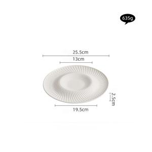 Assiette en céramique jetable de luxe nordique, écologique, blanche, ronde, pour mariage, steak, pâtes - Product Image 5