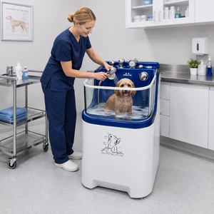 Estación de Lavado Ergonómica Elevada de Salida Rápida para Mascotas, de Acrílico, que Reduce la Fatiga - Product Image 1