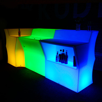 Comptoir de bar LED lumineux en plastique pour thé aux perles et jus, mobilier lumineux extérieur à louer pour fêtes, tables, chaises, canapés pour centres commerciaux et hôtels