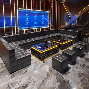 फैक्टरी मूल्य लॉबी होटल चमड़े के सोफे सीट बार रात क्लब टफ्टेड बूथ सीट वाले बूथ सीट पर बैठने वाले टीवी के आकार के सोफे सेट - Product Image 6